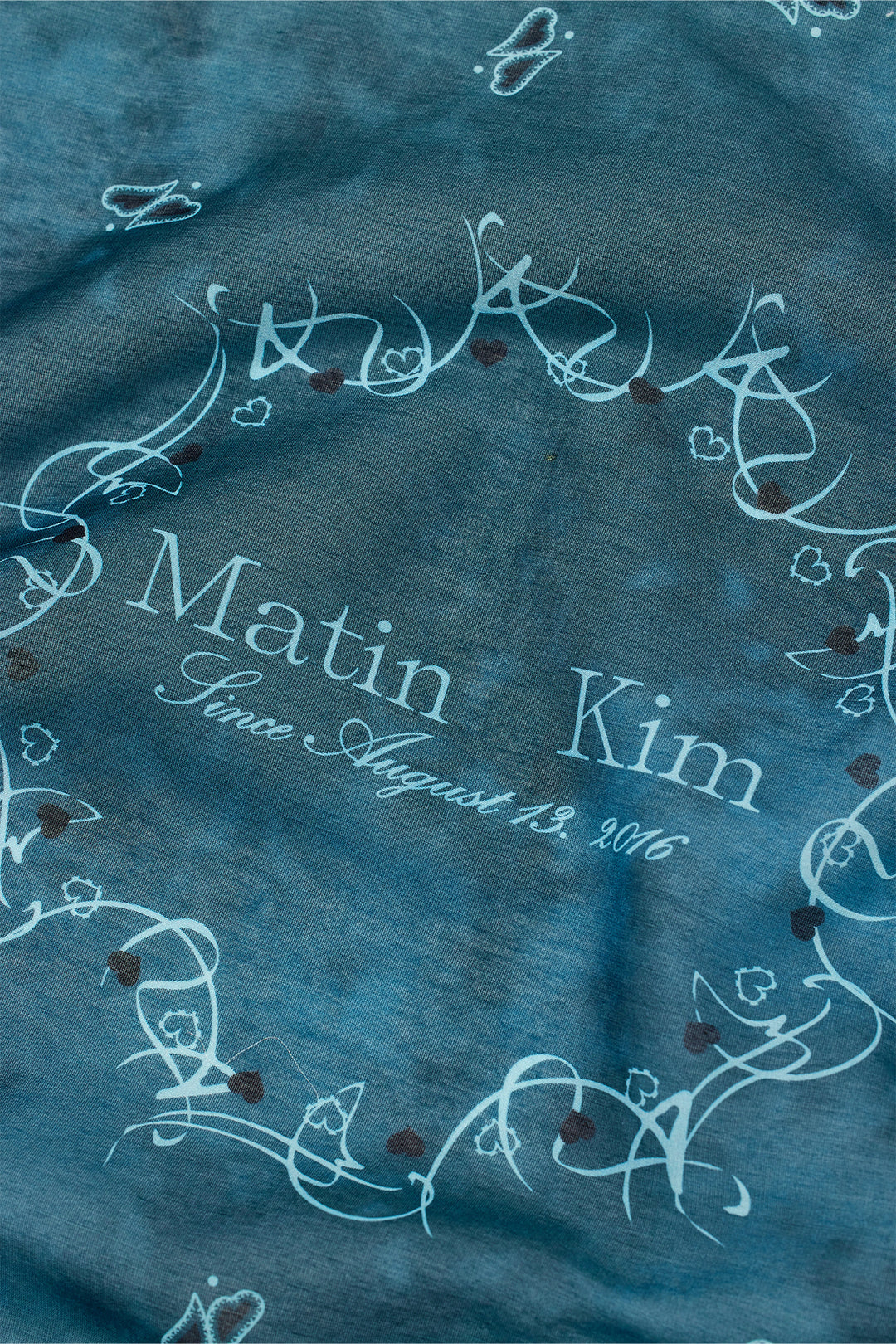 Matin Kim Vintage Printed Bandana — Navy blue