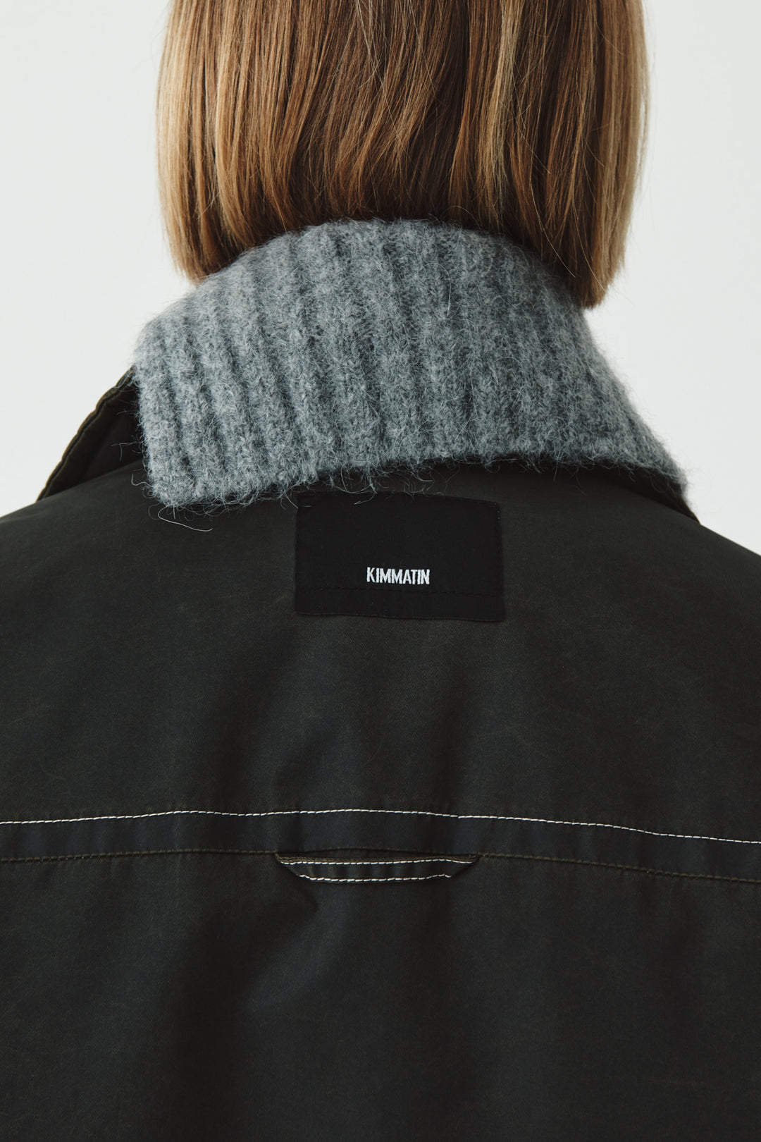 KIMMATIN Pocket Point Padded Shirt Jumper — Brown