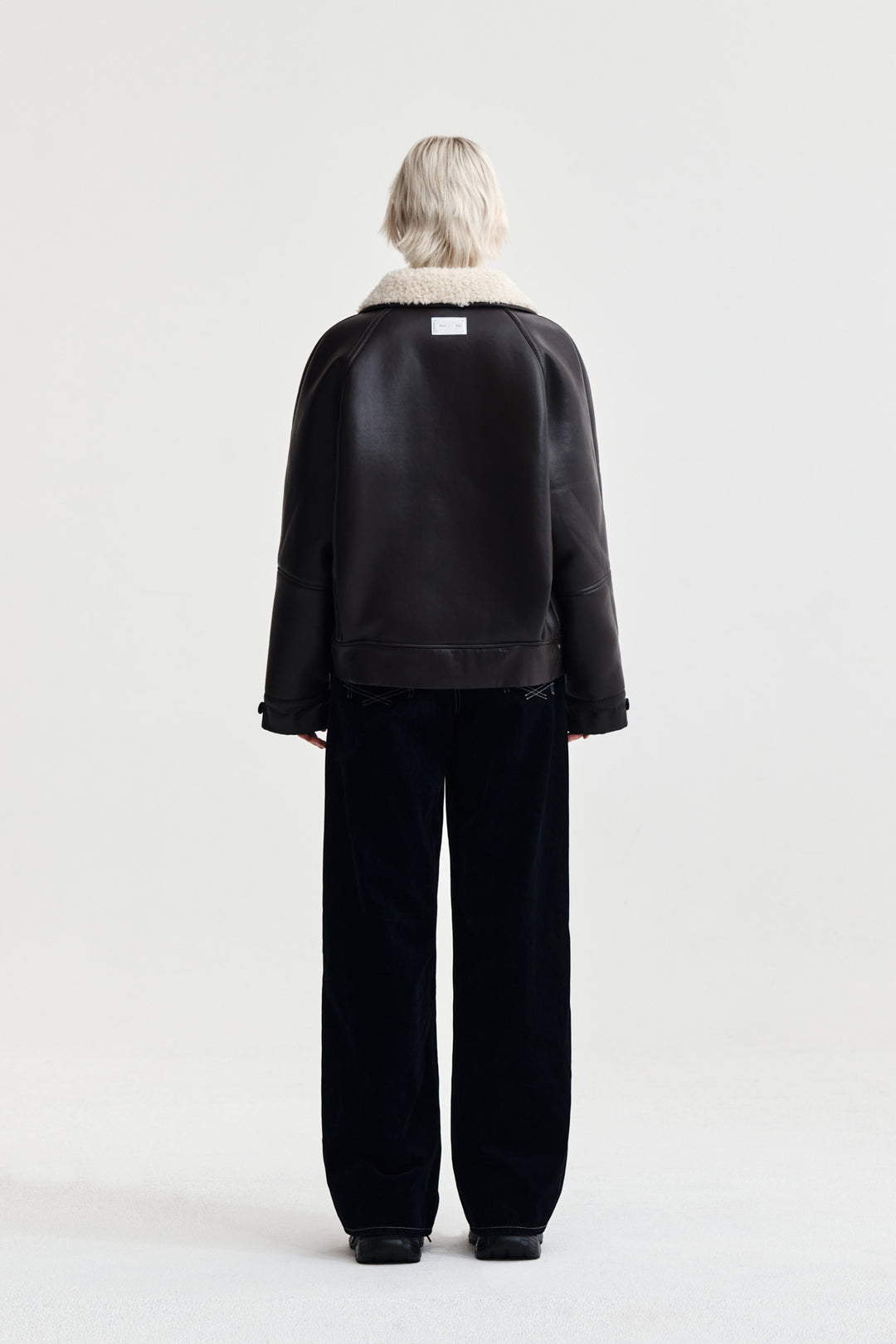 Matin Kim Fur Collar Mustang Jumper Dark — Brown
