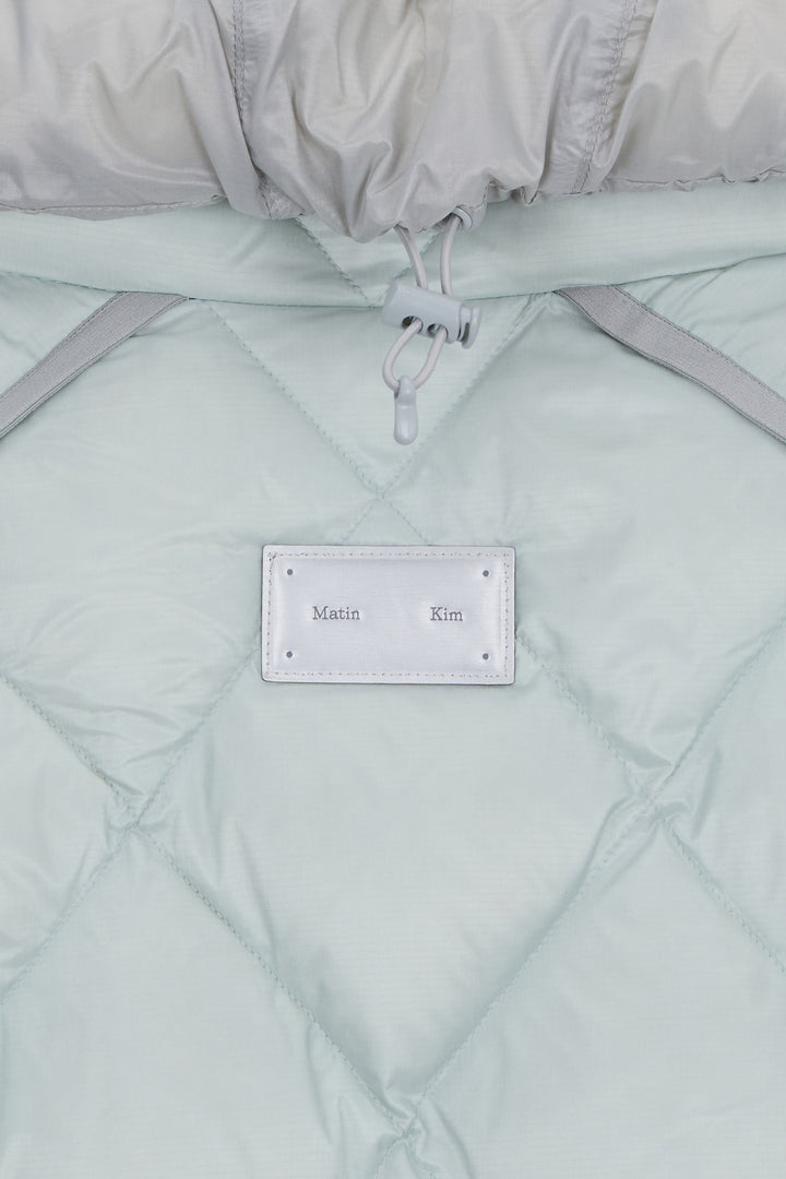 Matin Kim Quilting Hoody Lightweight Jumper — Mint