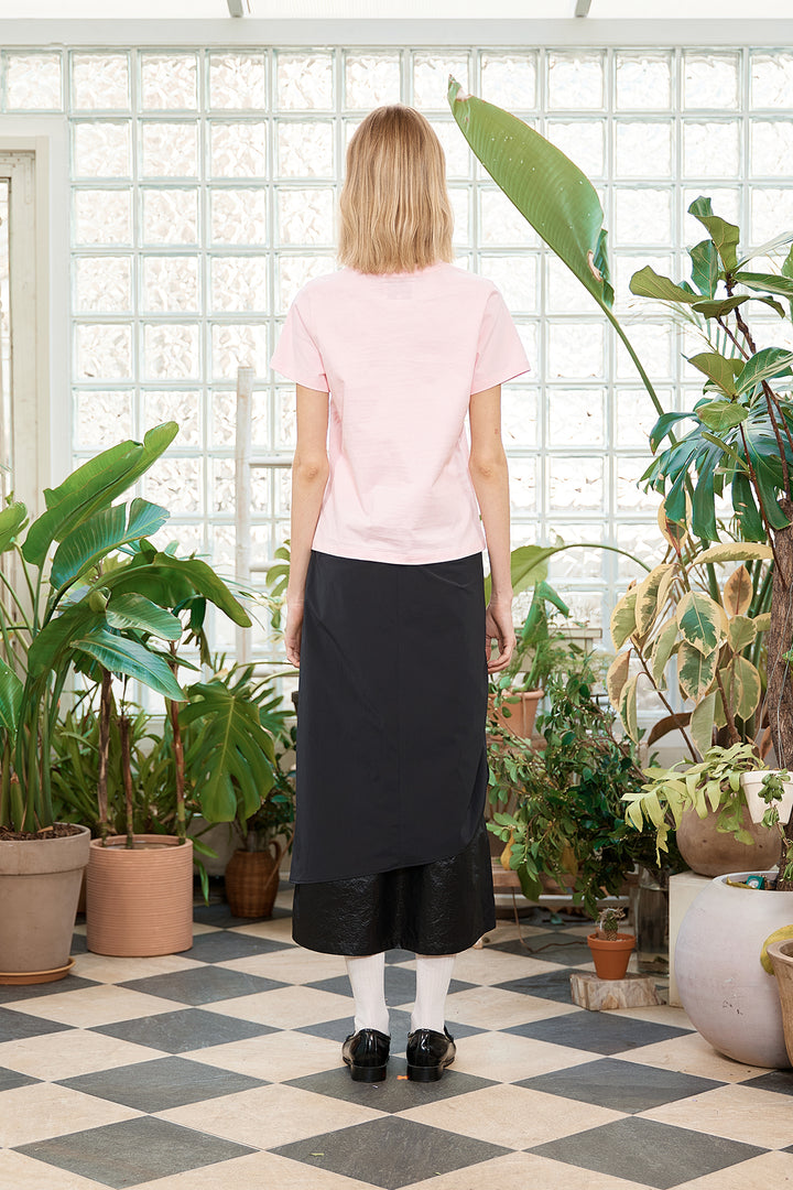Matin Kim Sticker Graphic Logo Top — Pink