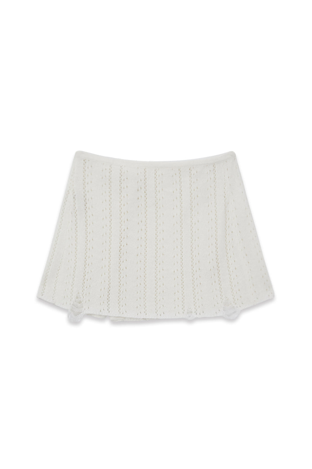 Matin Kim Punching Wrap Mini Skirt — Ivory