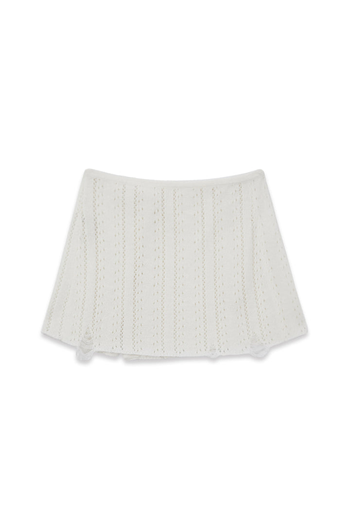 Matin Kim Punching Wrap Mini Skirt — Ivory