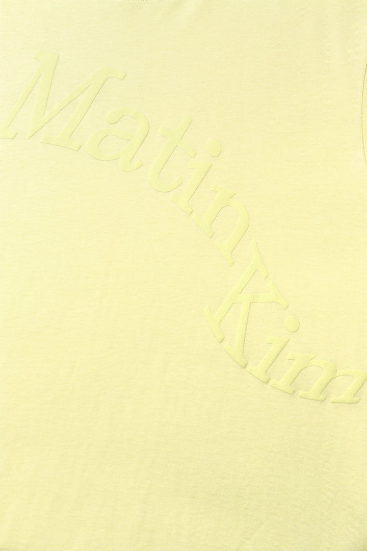 Matin Kim Wave Printing Logo Top — Yellow