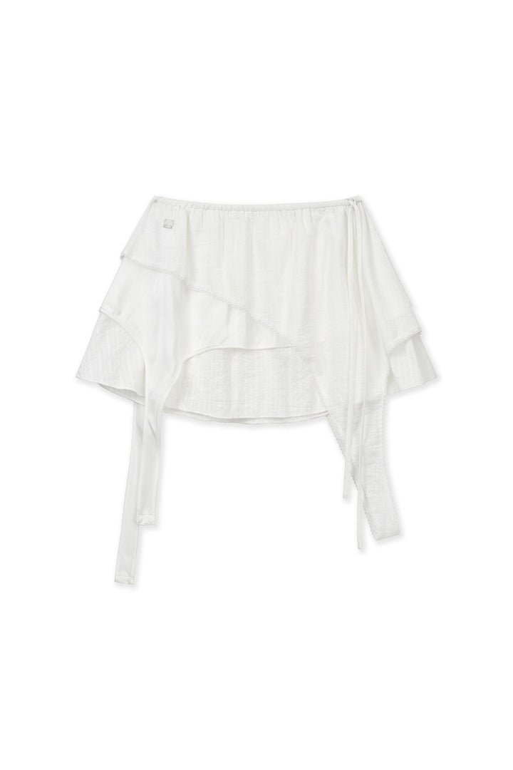 Matin Kim Multi Panel Layered Skirt — White