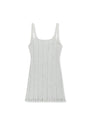 Matin Kim Open Back Ribbed Knit Dress — Light Grey