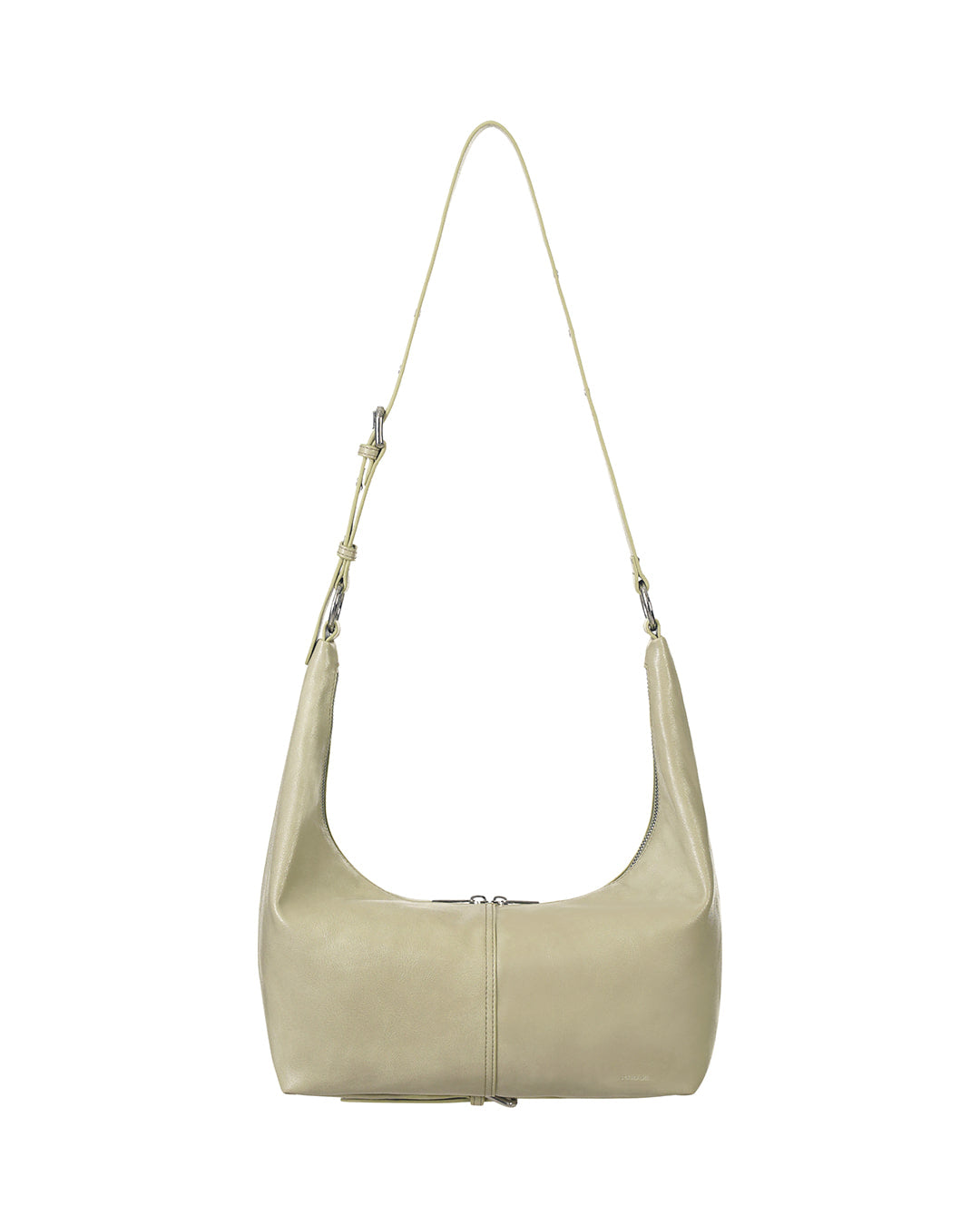 Stand Oil Tickle Bag — Glossy Half-Moon Crossbody — Olive