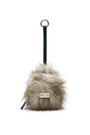 Matin Kim Hairy Fur Mini Cube Pouch — Beige