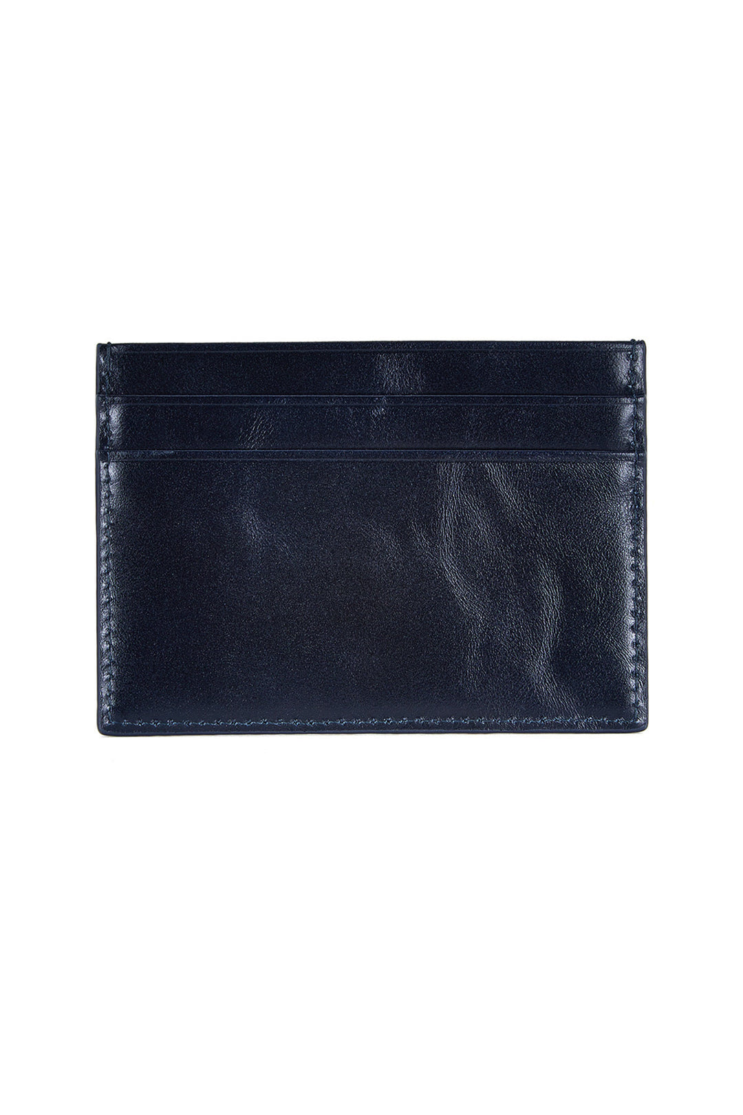 Matin Kim Embossed Logo Card Wallet — Navy blue