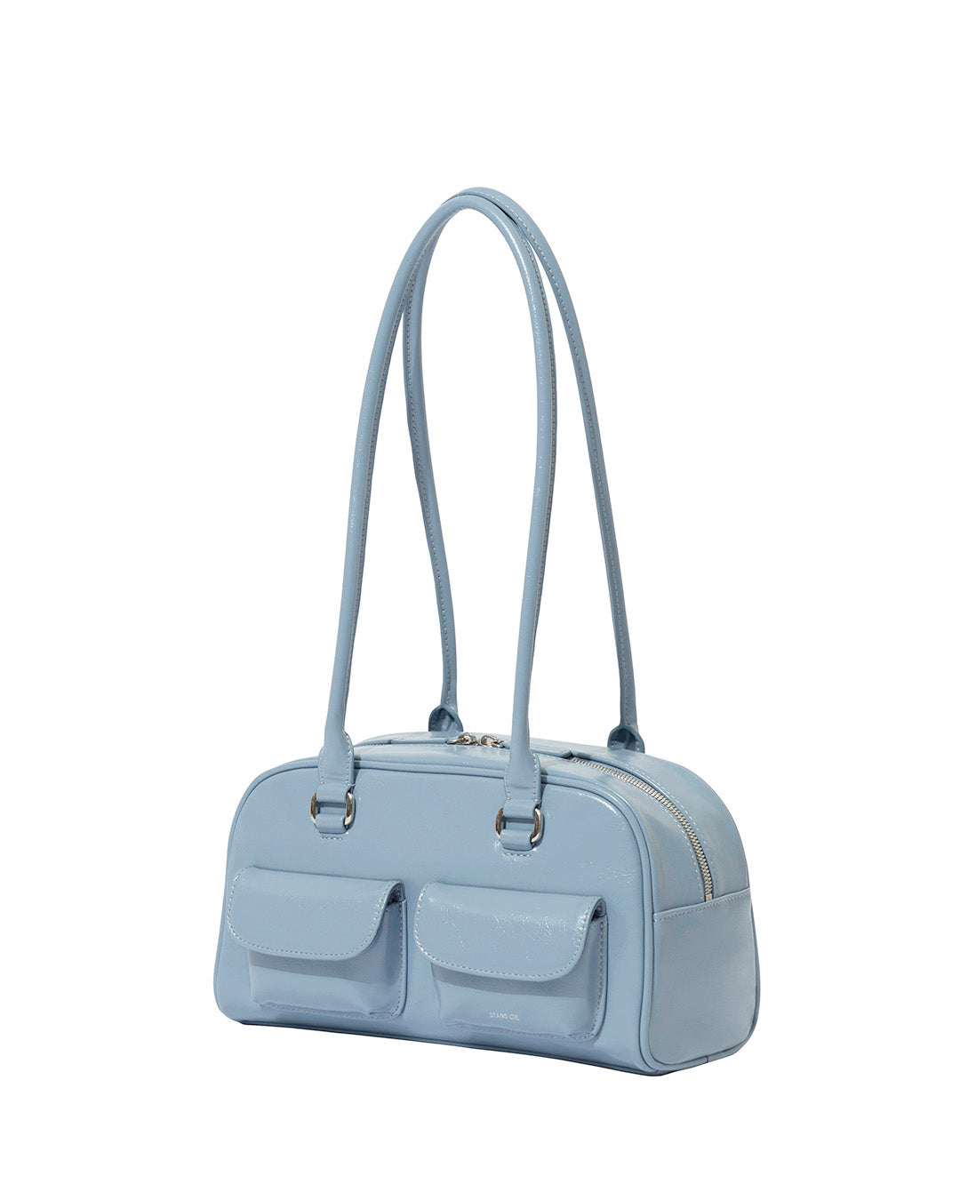 Stand Oil Chubby Bag — Quilted Bowling Crossbody — Sky blue