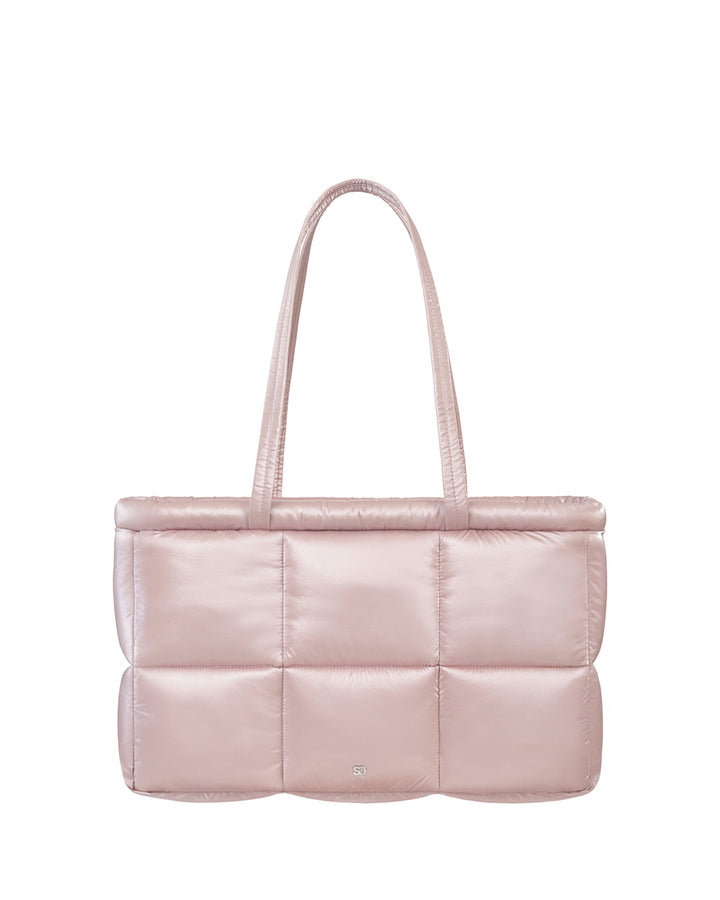 Stand Oil Bubble Bag — Padded Oblong Crossbody — Soft Pink