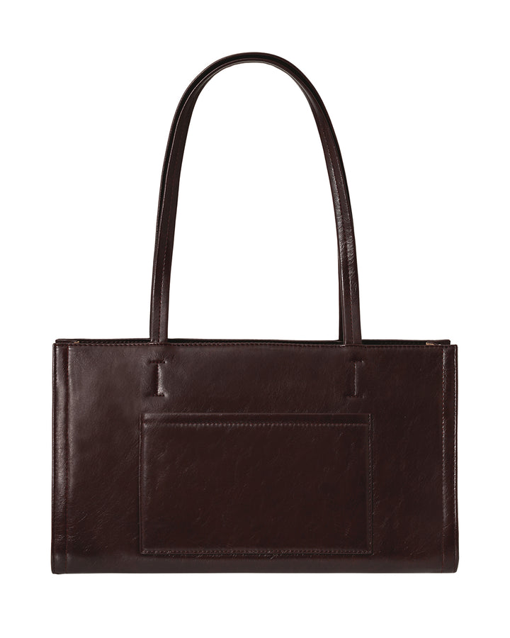 Stand Oil Oblong Bag — Structured Shoulder — Maroon