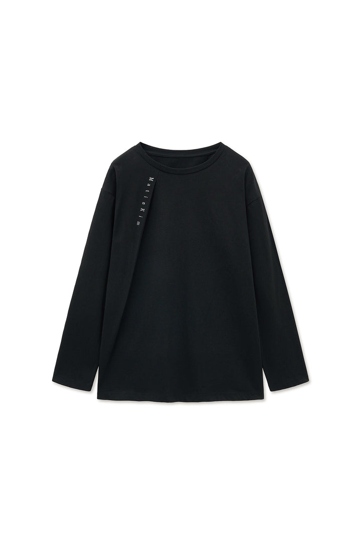 Matin Kim Tuck Point Long Sleeve Top — Black