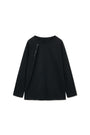 Matin Kim Tuck Point Long Sleeve Top — Black