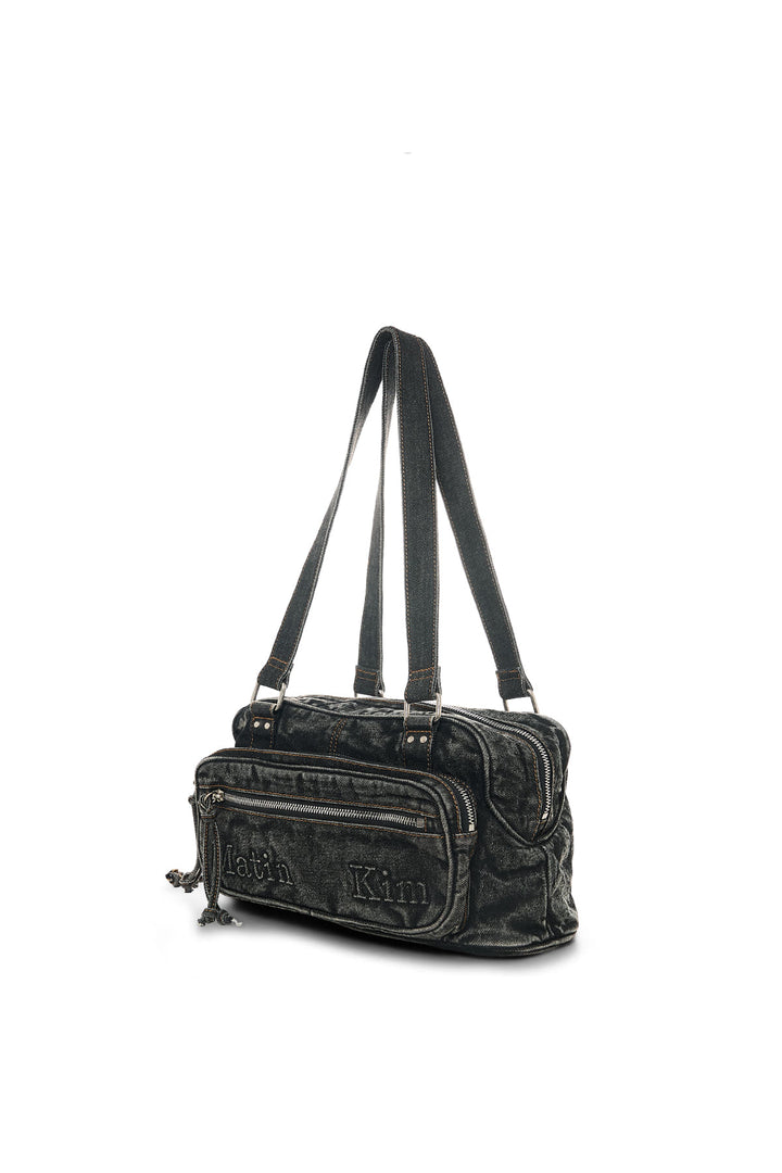 Matin Kim Dust Denim One Pocket Shoulder Bag — Black