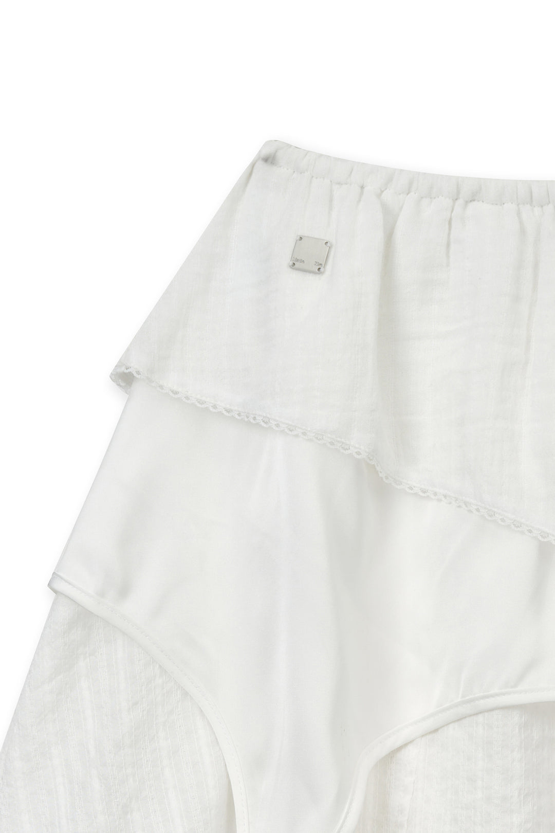 Matin Kim Multi Panel Layered Skirt — White
