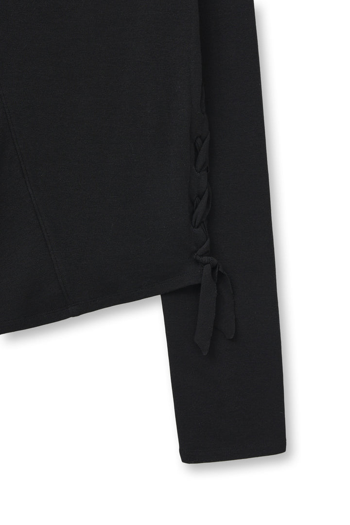 Matin Kim Weaving Long Sleeve Top — Black