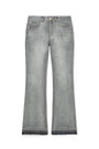 Matin Kim Washed Point Boots Cut Denim — Gray