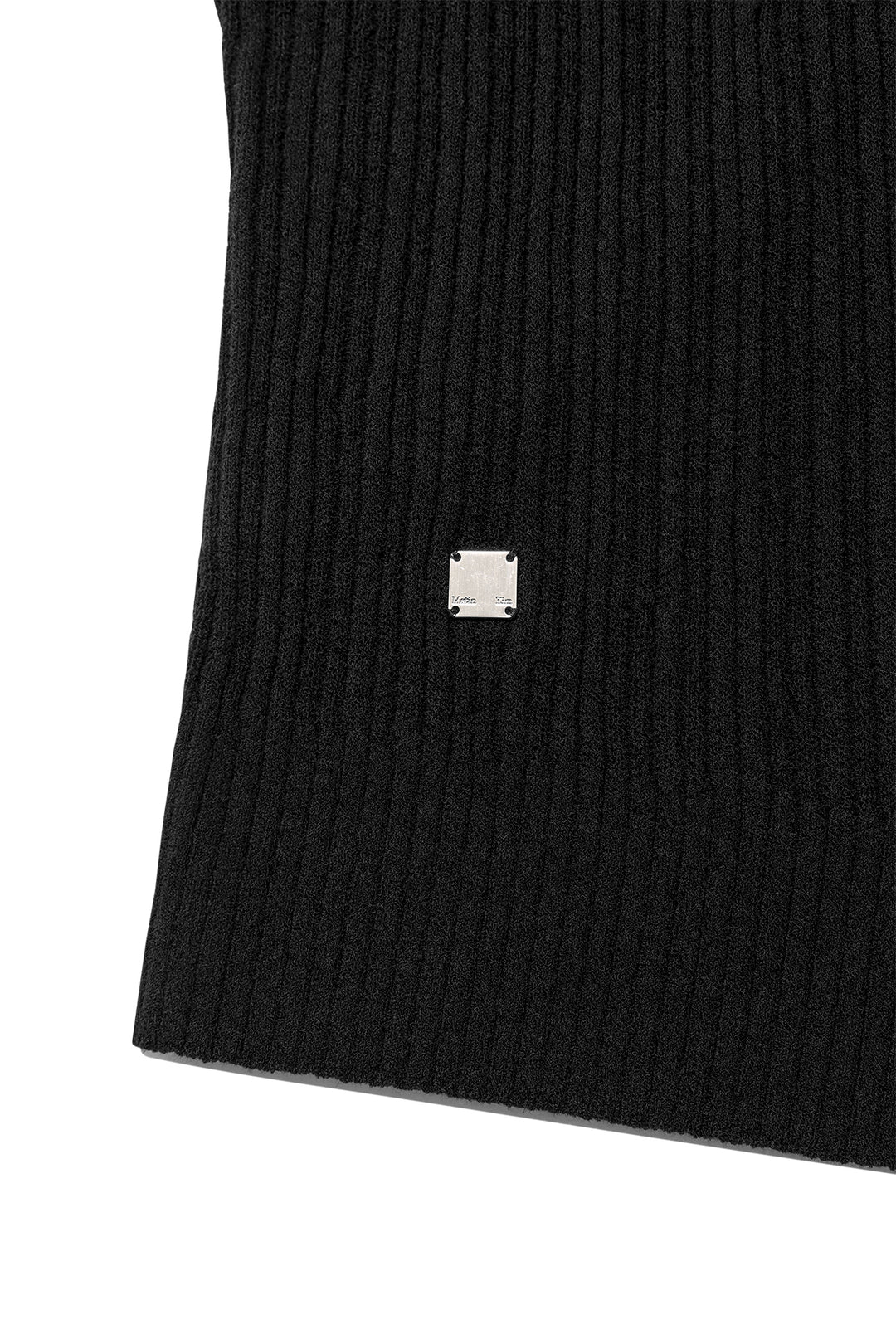 Matin Kim Wrap Sleeveless Knit Hoody — Black