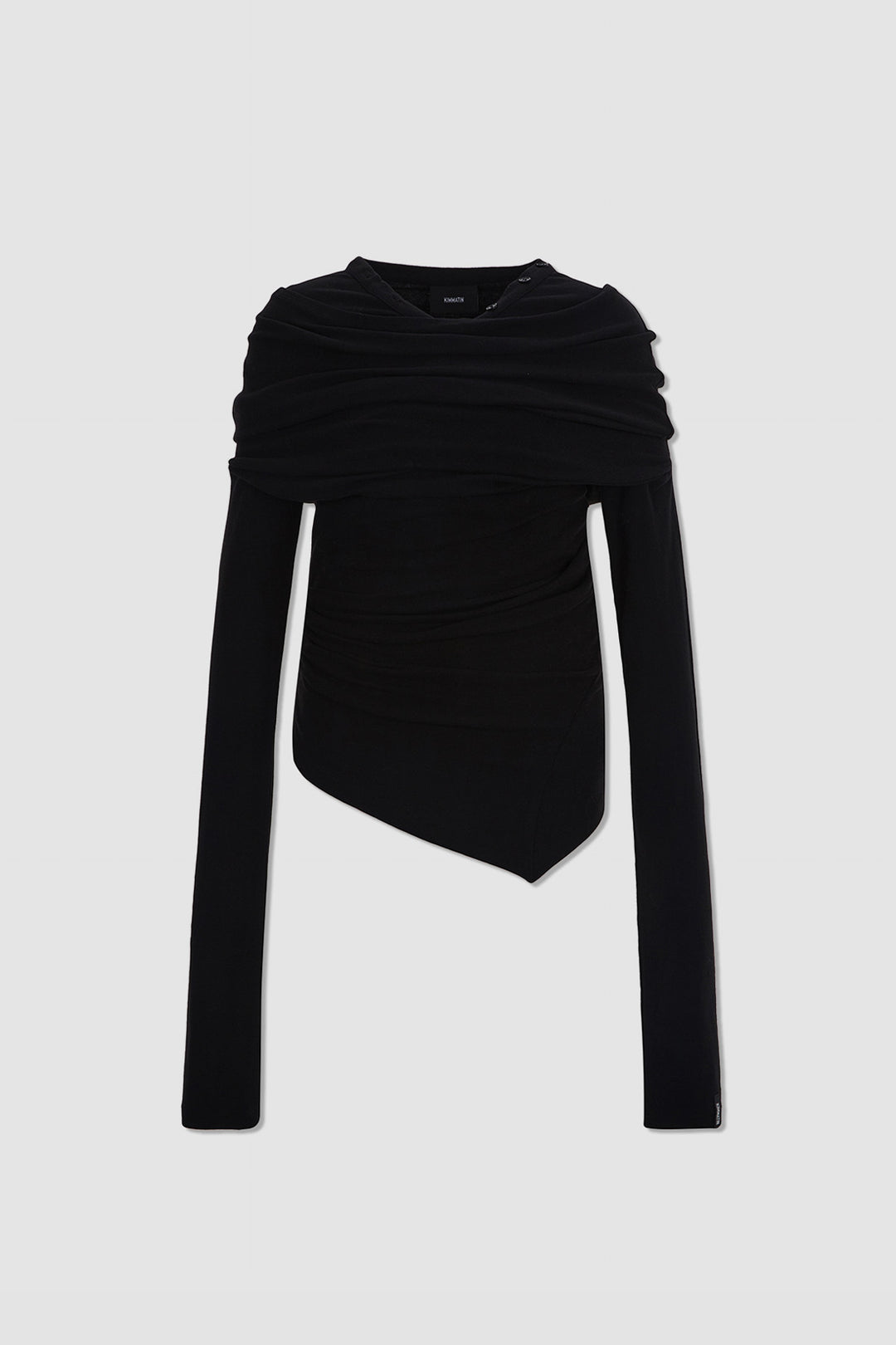 KIMMATIN Off-Shoulder Detail Top — Black