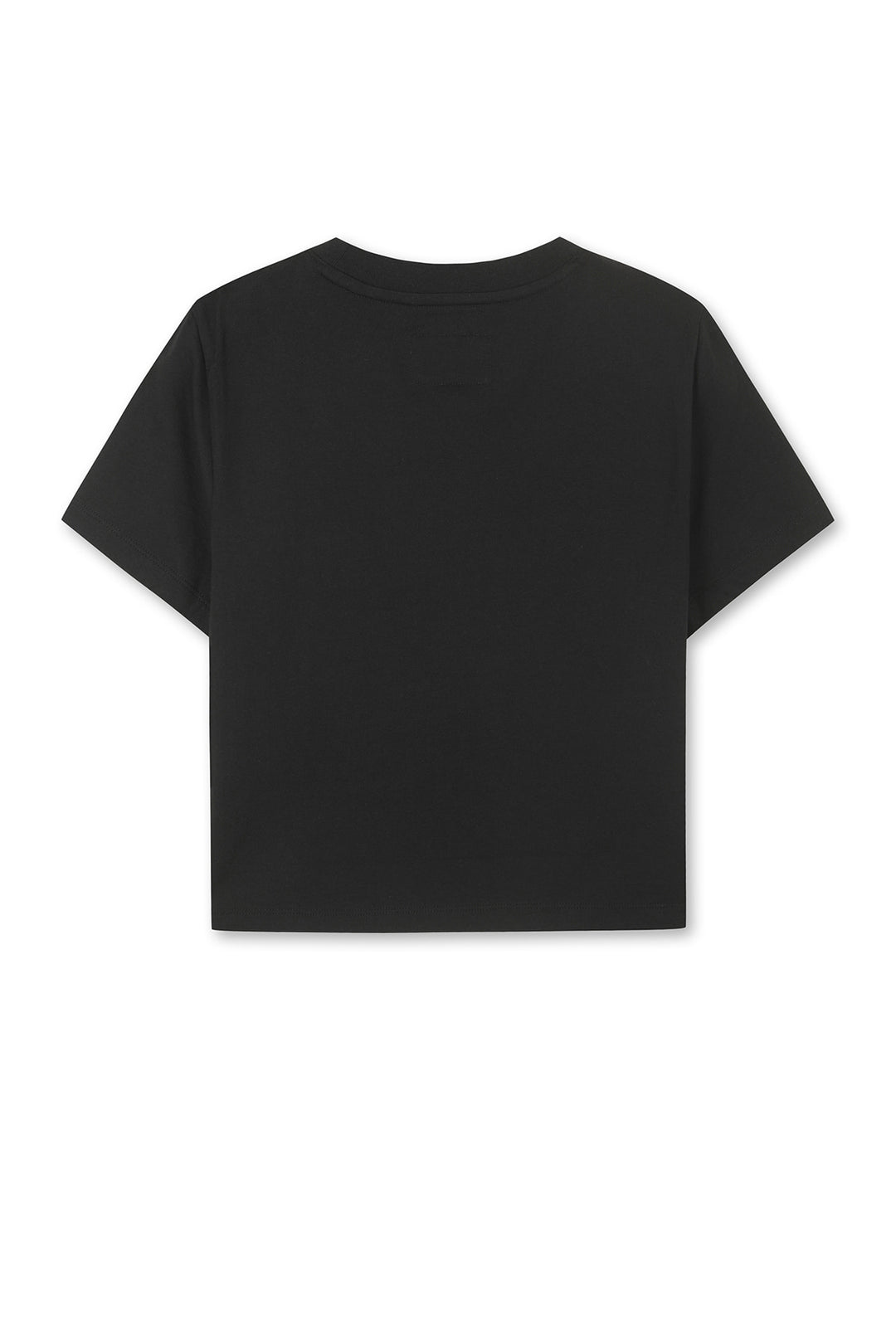 Matin Kim Logo Cutted Crop Top — Black