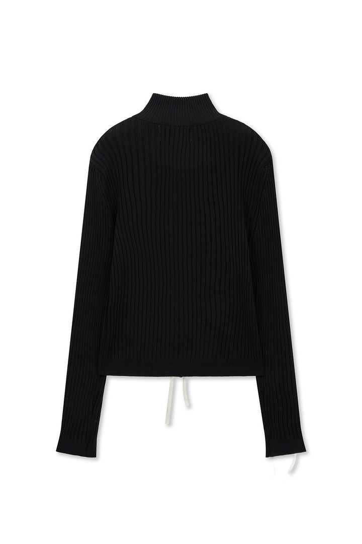 Matin Kim Handcraft Slim Fit Cardigan — Black