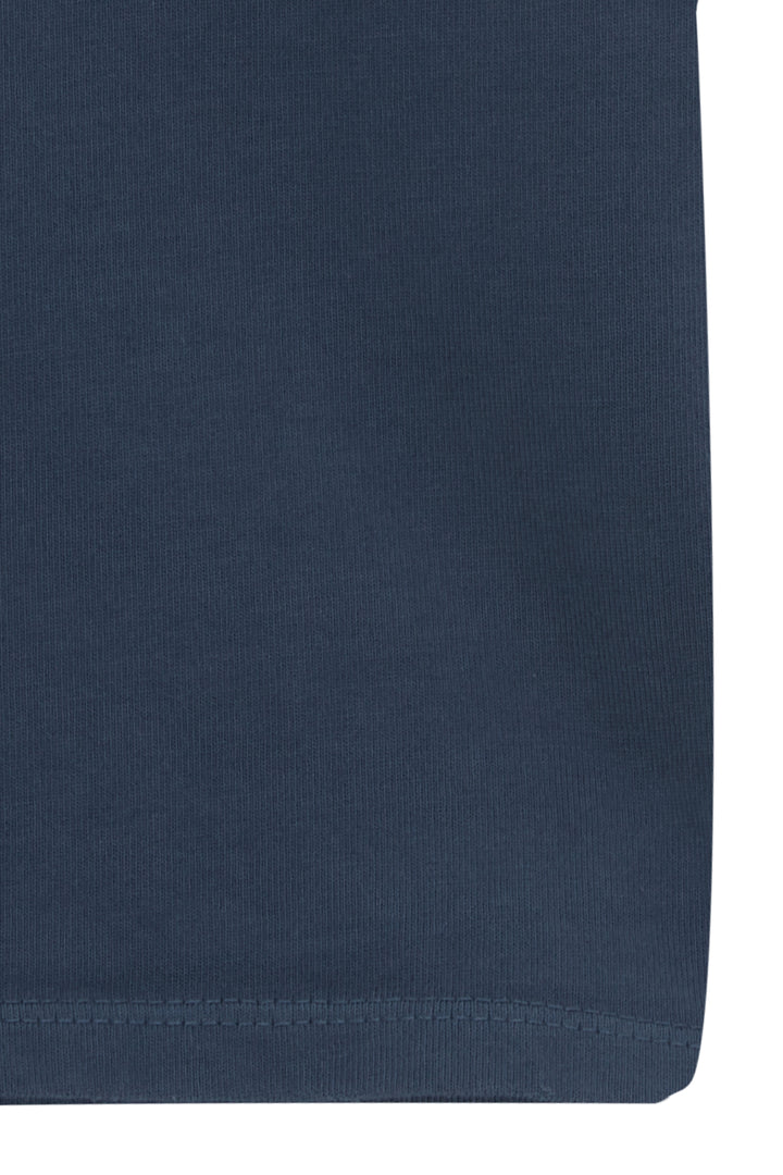 Matin Kim Pigment Cut Out Logo Crop Top — Blue