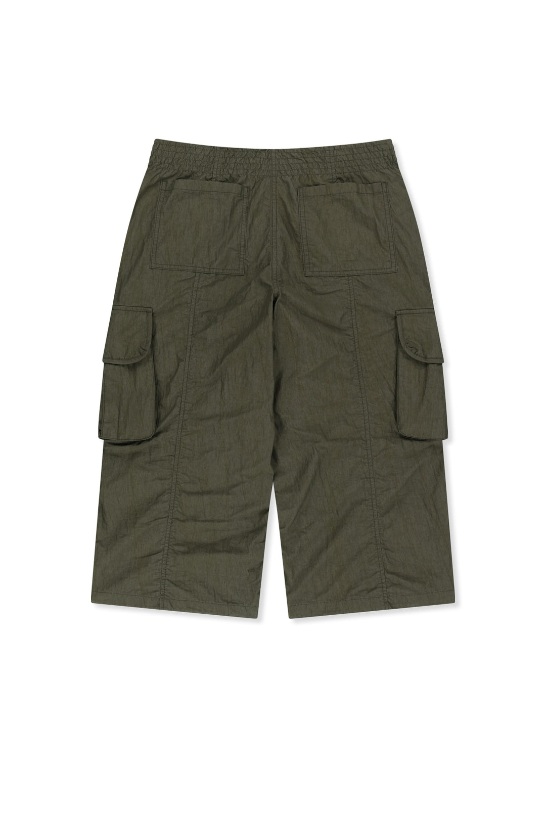 Matin Kim Crinkle Capri Pants — Khaki