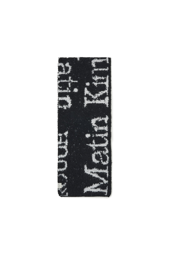 Matin Kim Cracked Logo Muffler — Black