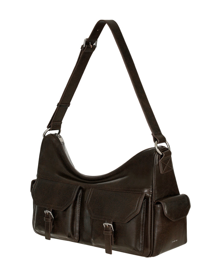 Stand Oil Joey Bag — Structured Crossbody — Maroon