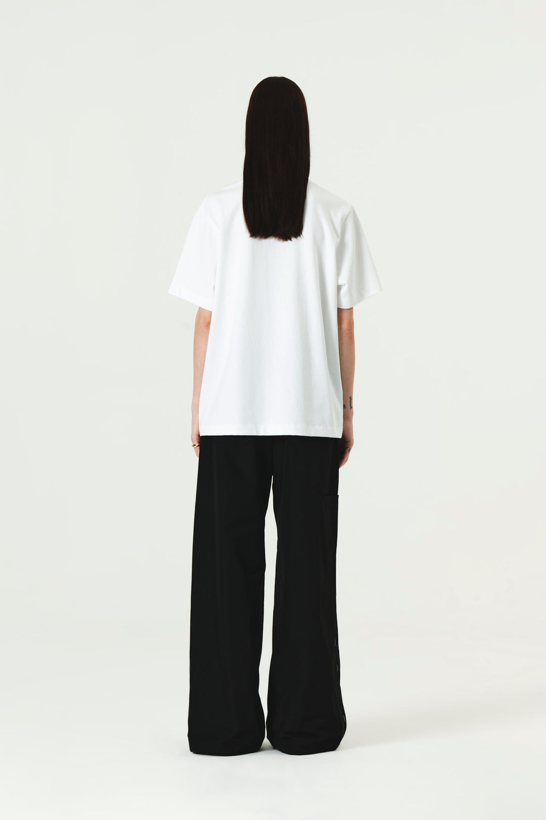 KIMMATIN Trompeloeil Printing Top — White