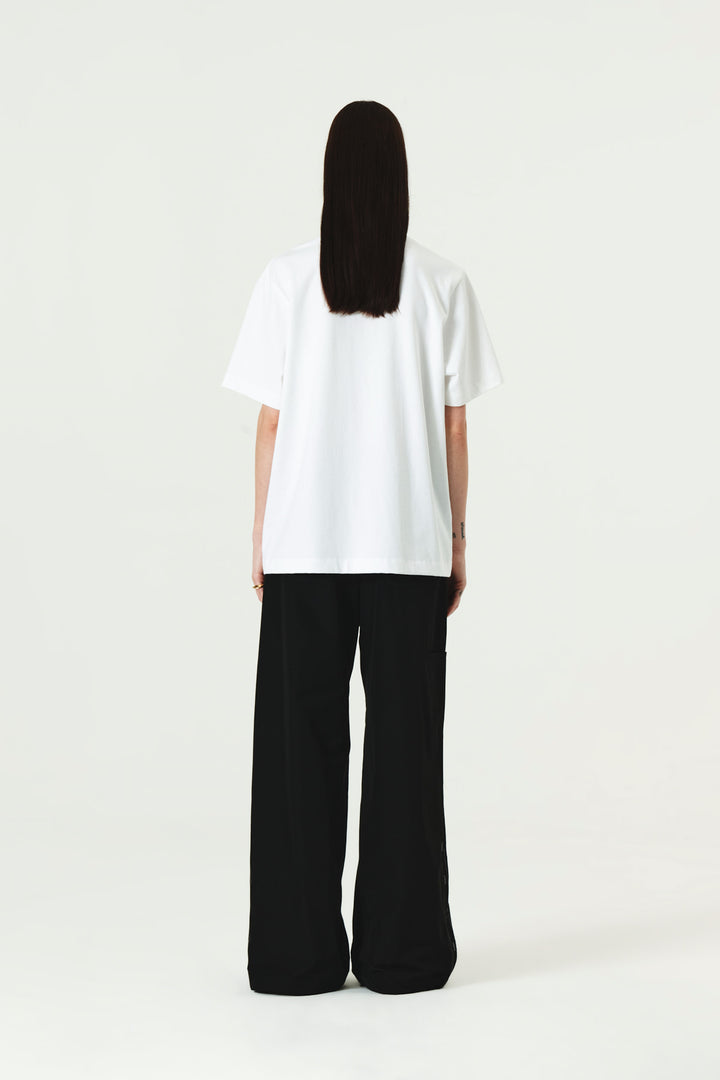 KIMMATIN Trompeloeil Printing Top — White