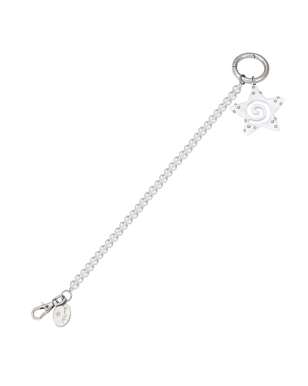 Stand Oil Dot Star Keyring — Silver
