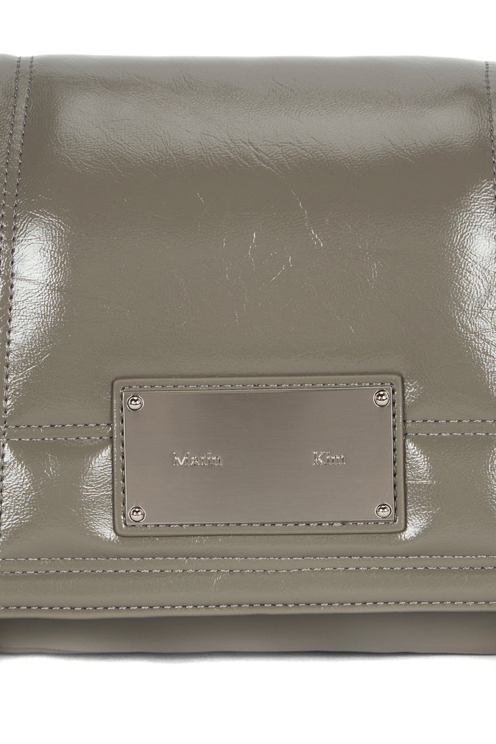 Matin Kim Glossy Quilting Medium Chain Bag — Gray
