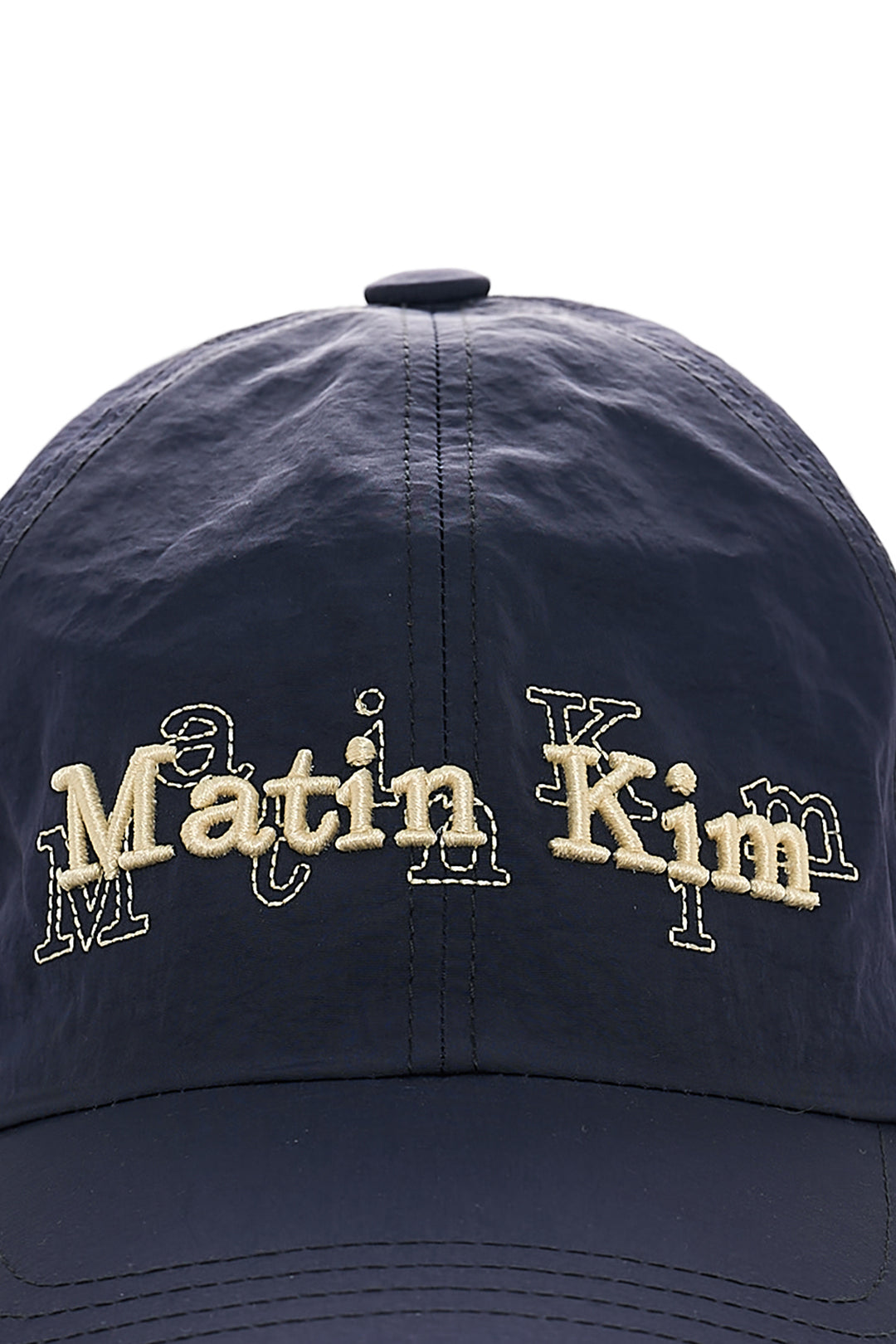 Matin Kim Overlay Logo Ball Cap — Navy blue