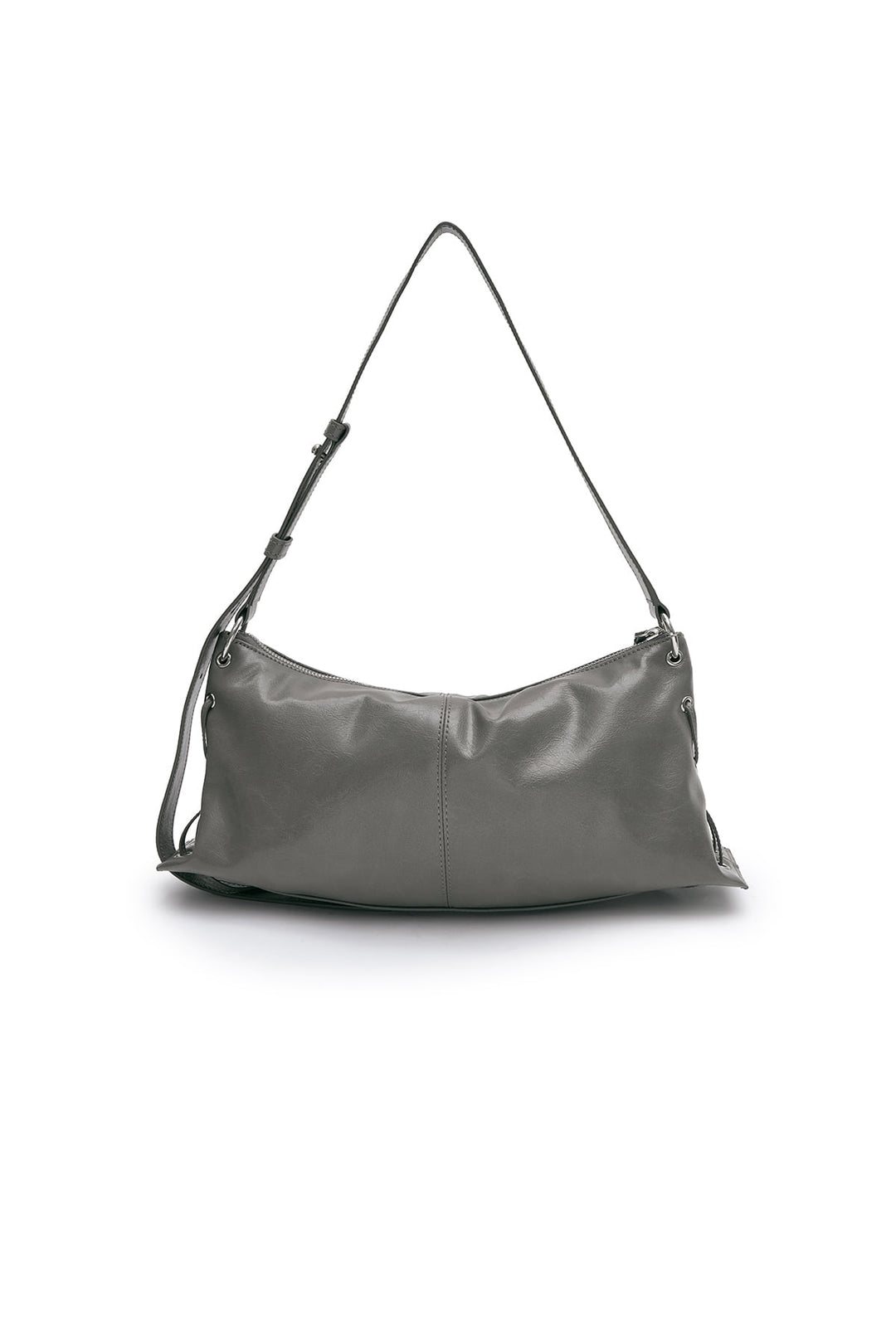 Matin Kim Eyelet Shirring Shoulder Bag — Gray