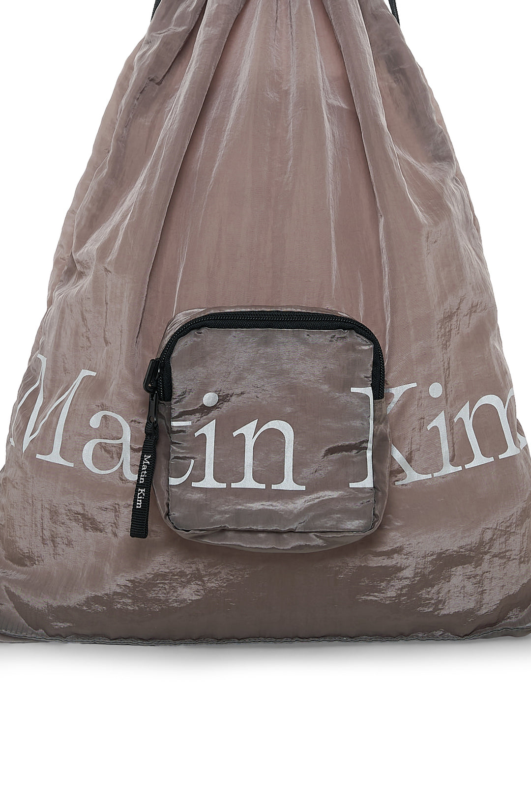 Matin Kim Packable String Shoulder Bag — Gray