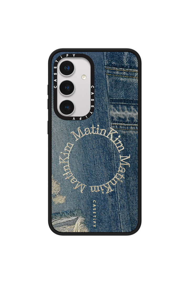 Matin Kim x Casetify Denim Circle iPhone Case — Blue