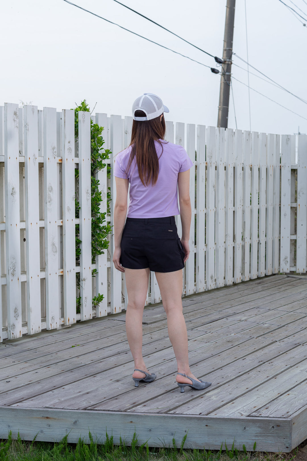 Matin Kim Bubbly Graphic Printing Top Lilac