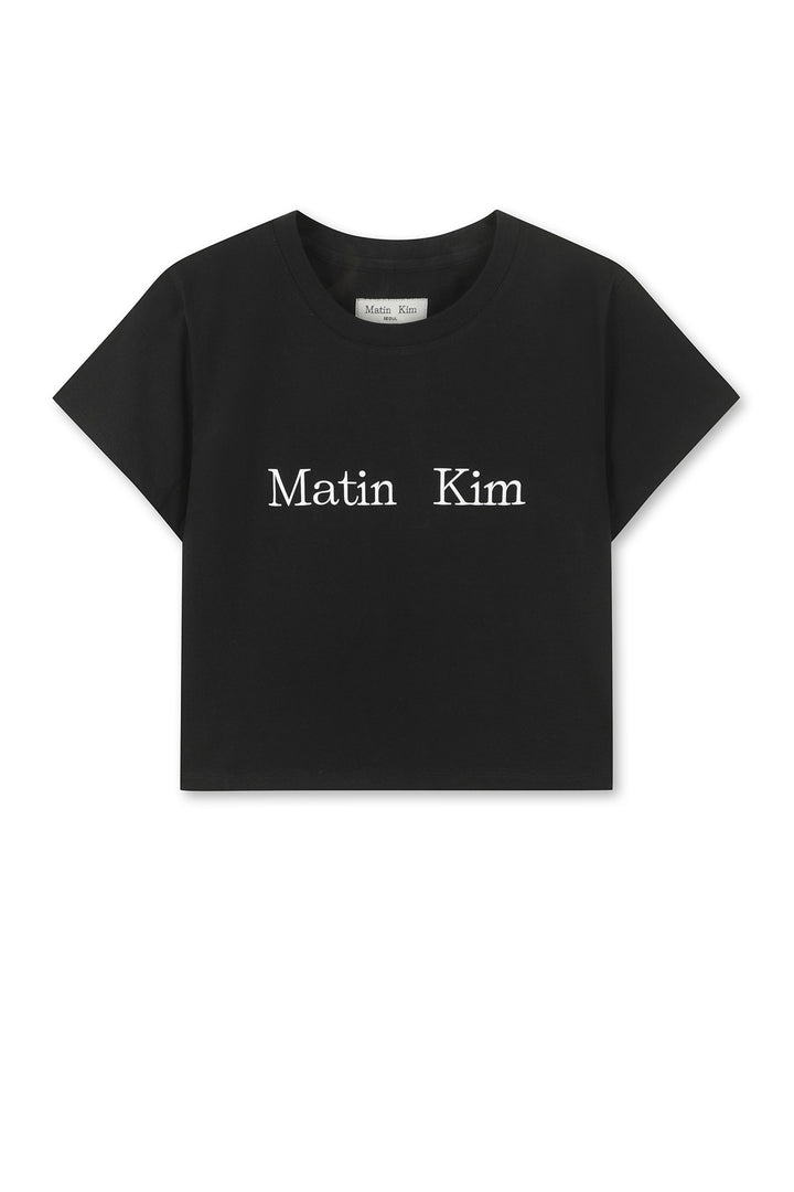 Matin Kim Logo Crop Top — White
