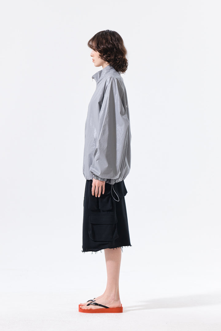 Matin Kim Logo Coating Jumper Dark — Gray