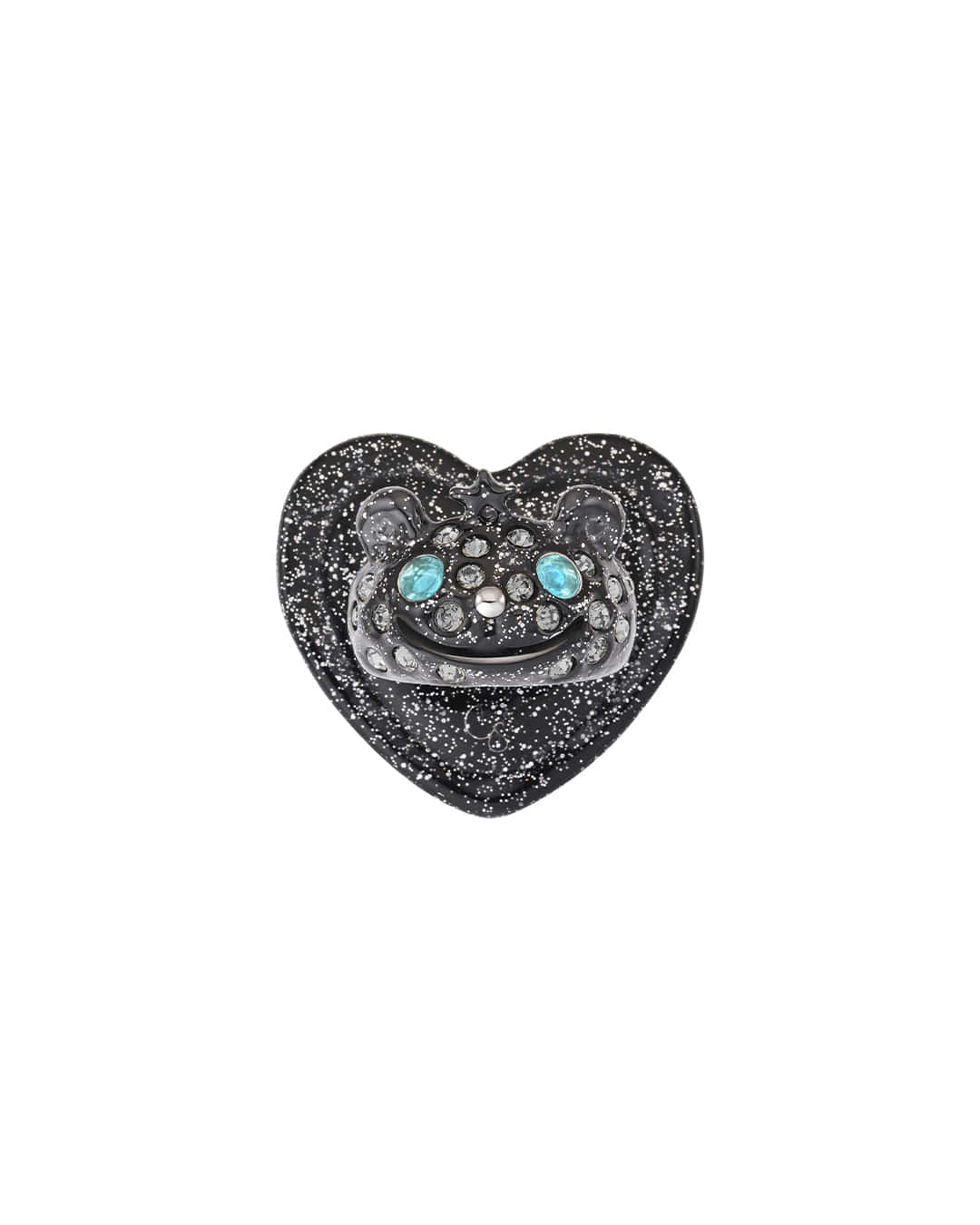 Stand Oil Princess Bear Grip Ring — Glitter Black