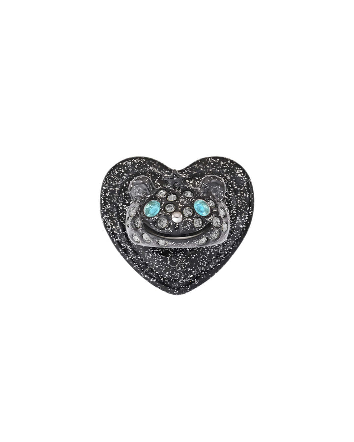 Stand Oil Princess Bear Grip Ring — Glitter Black