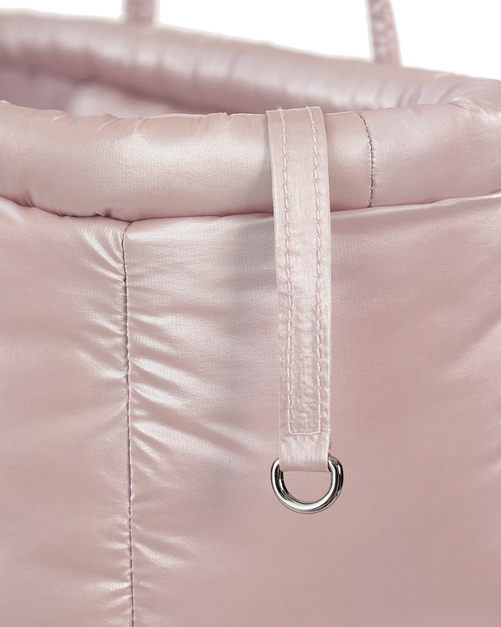 Stand Oil Bubble Bag — Padded Oblong Crossbody — Soft Pink