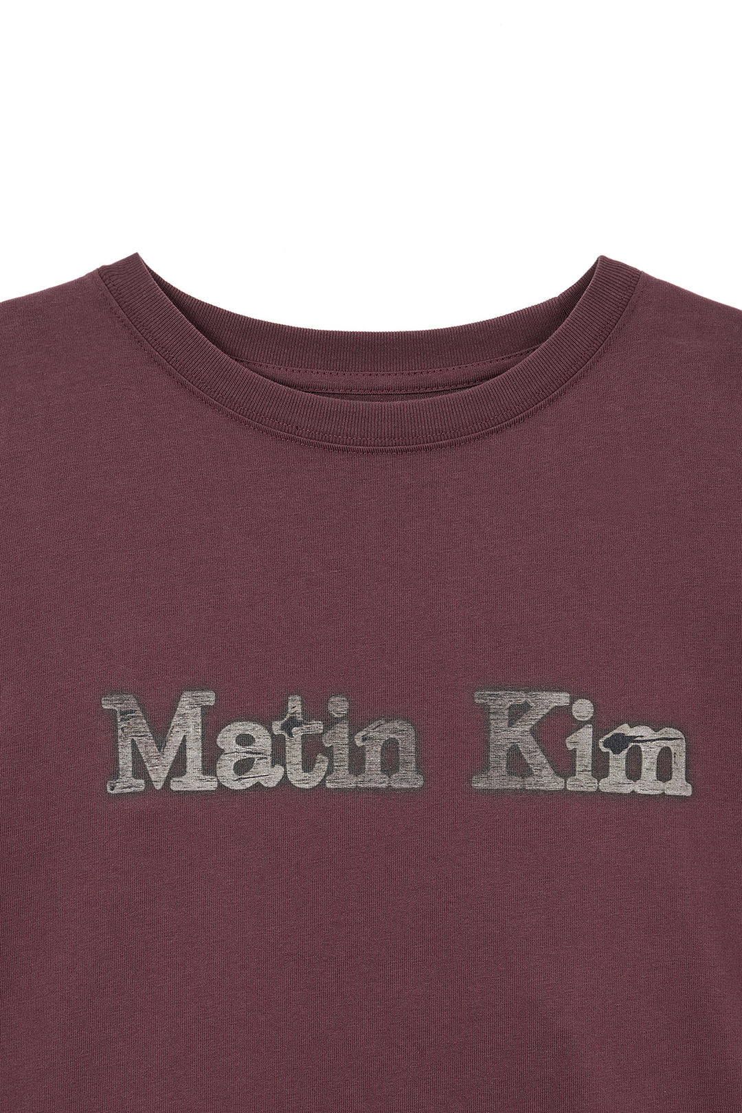 Matin Kim Vintage Logo Graphic Top — Burgundy