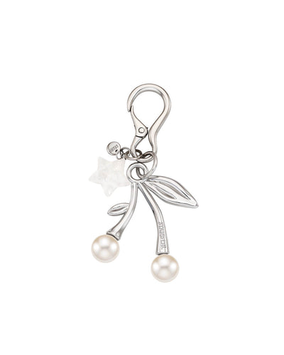 Stand Oil Cherry Pearl Keyring — Silver