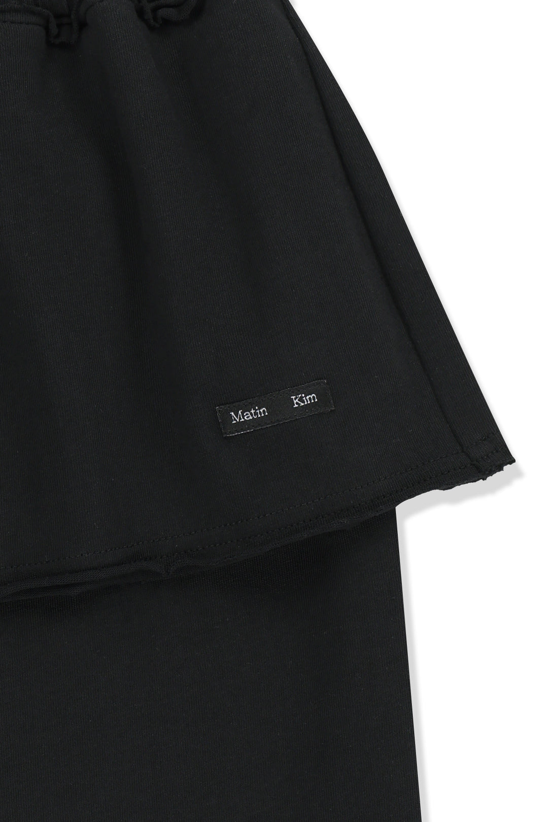 Matin Kim Layered Skirt Jersey Pants — Black