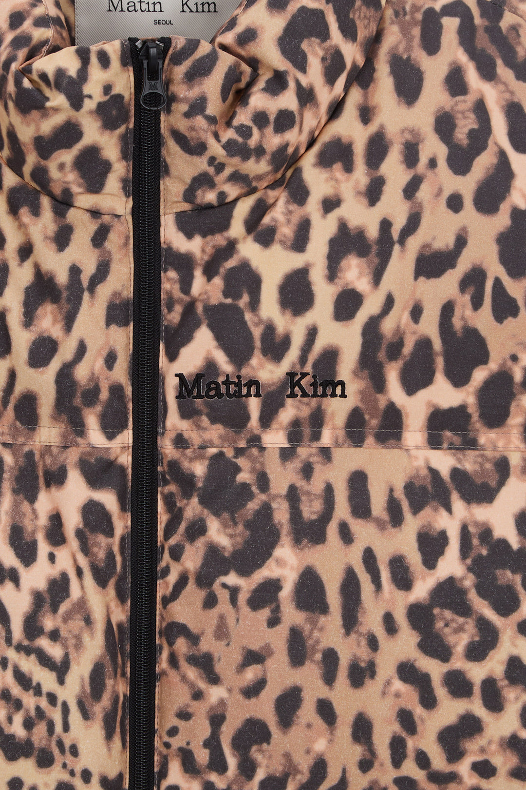 Matin Kim Leopard Down Jumper in Mix