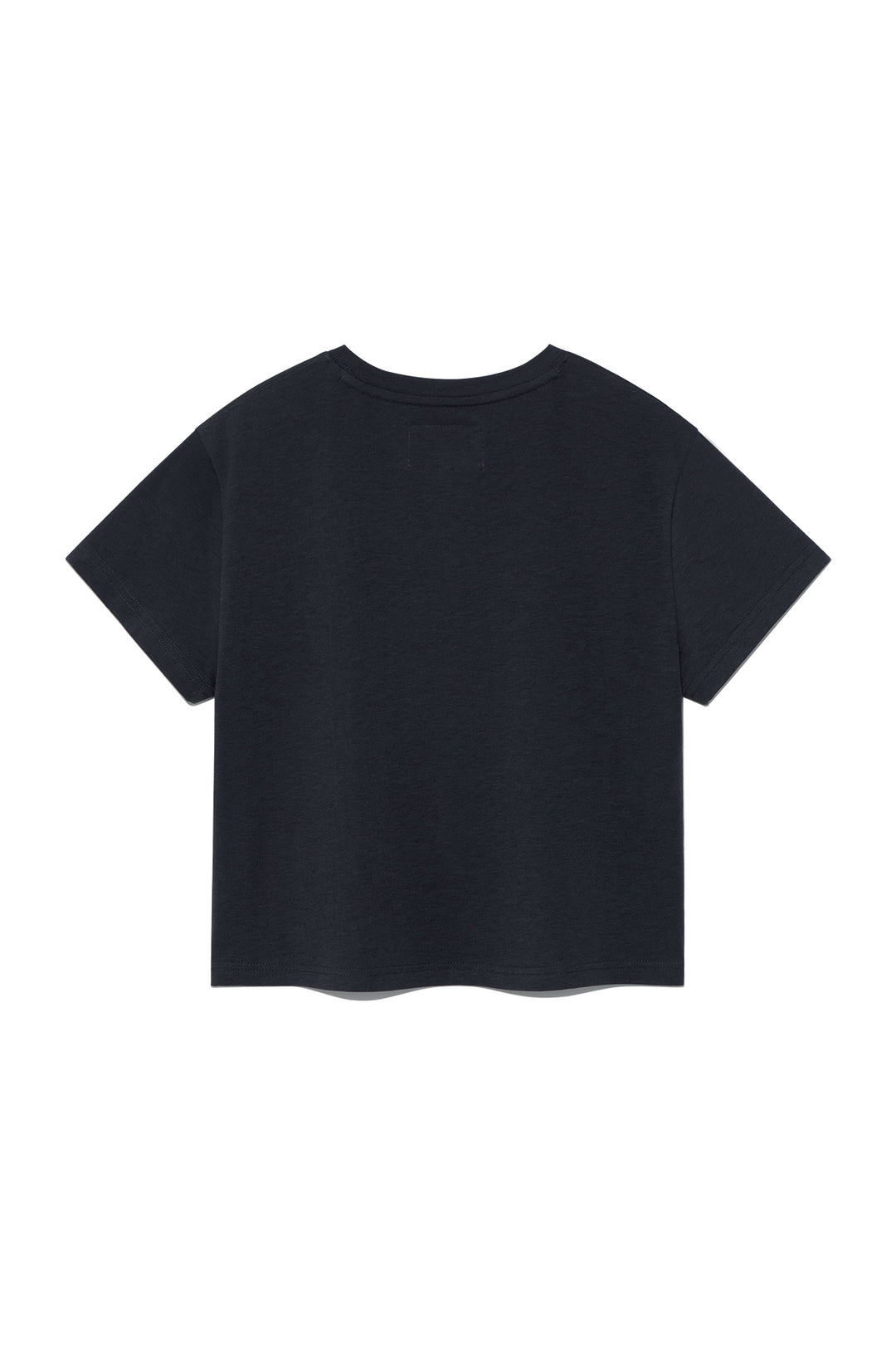 Matin Kim Dusty Typo Graphic Crop Top — Charcoal