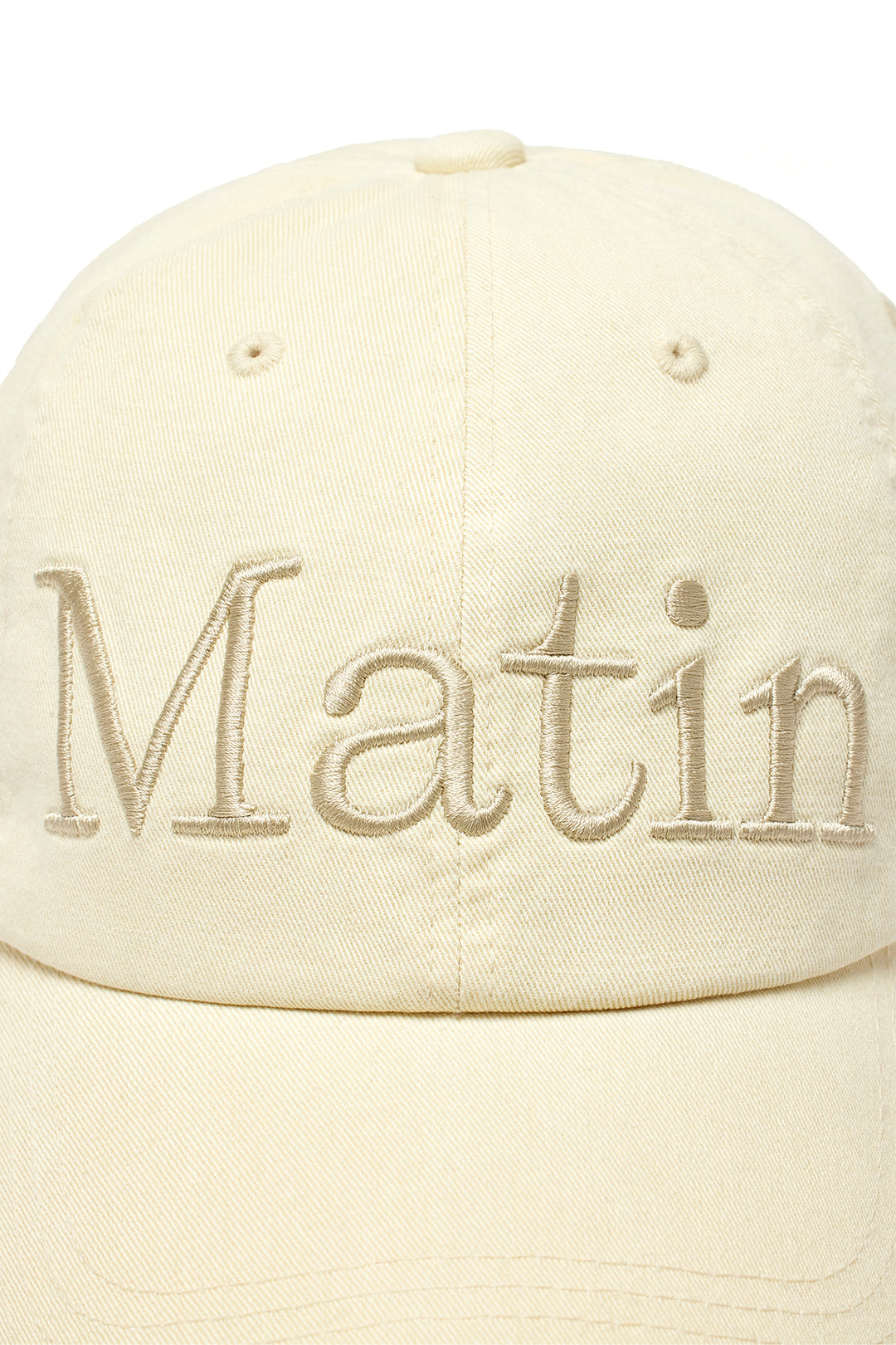 Matin Kim Logo Washed Ball Cap Light — Beige